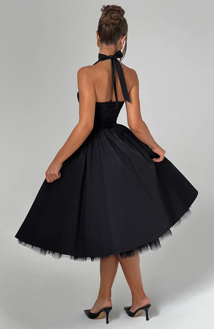 Ariana | Women Wedding Guest Halter Midi Dress