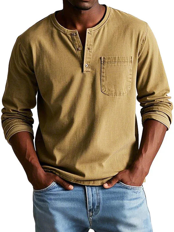 Ben | Men’s Casual Long Sleeve Henley Shirt