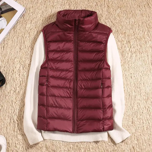 Rose | Women’s Lightweight Zip Front Puffer Vest