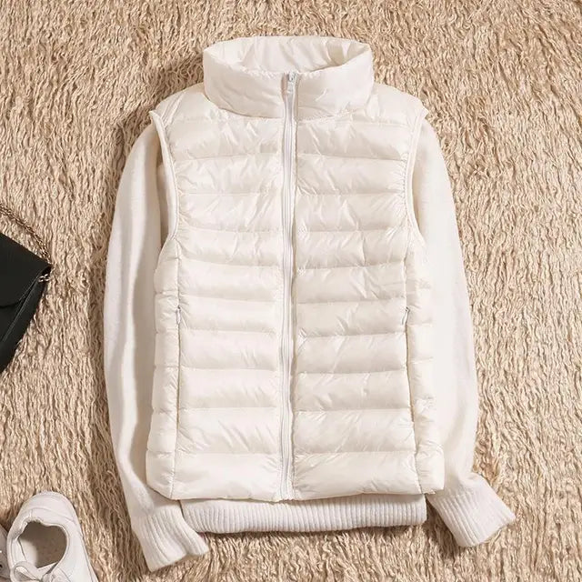 Rose | Women’s Lightweight Zip Front Puffer Vest