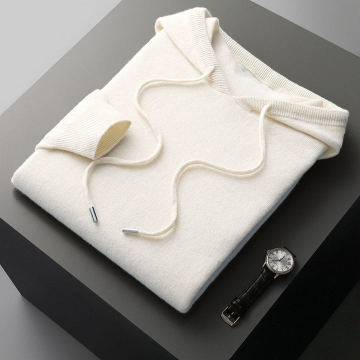 Derek | Spring Cashmere Hooded Knit Pullover