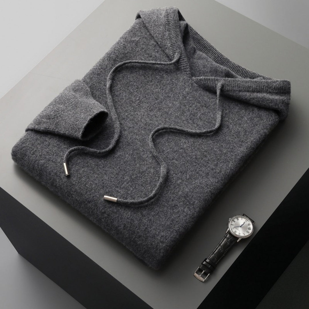 Derek | Spring Cashmere Hooded Knit Pullover