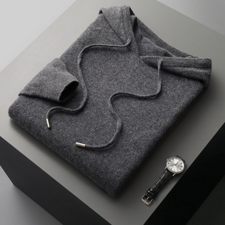 Derek | Spring Cashmere Hooded Knit Pullover