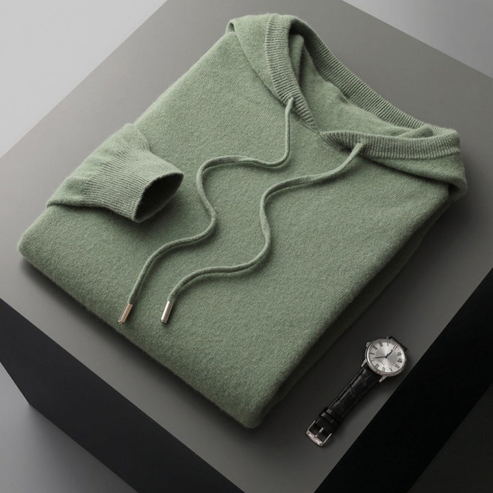 Derek | Spring Cashmere Hooded Knit Pullover