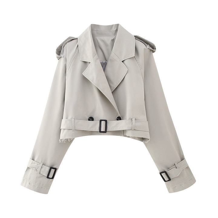 Charlotte | Women’s Stylish Short Double-Breasted Trench Coat
