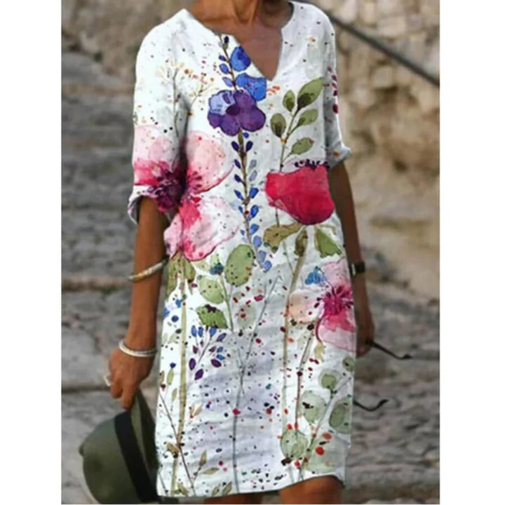 Hailey | Women’s Floral V-Neck Midi Dress