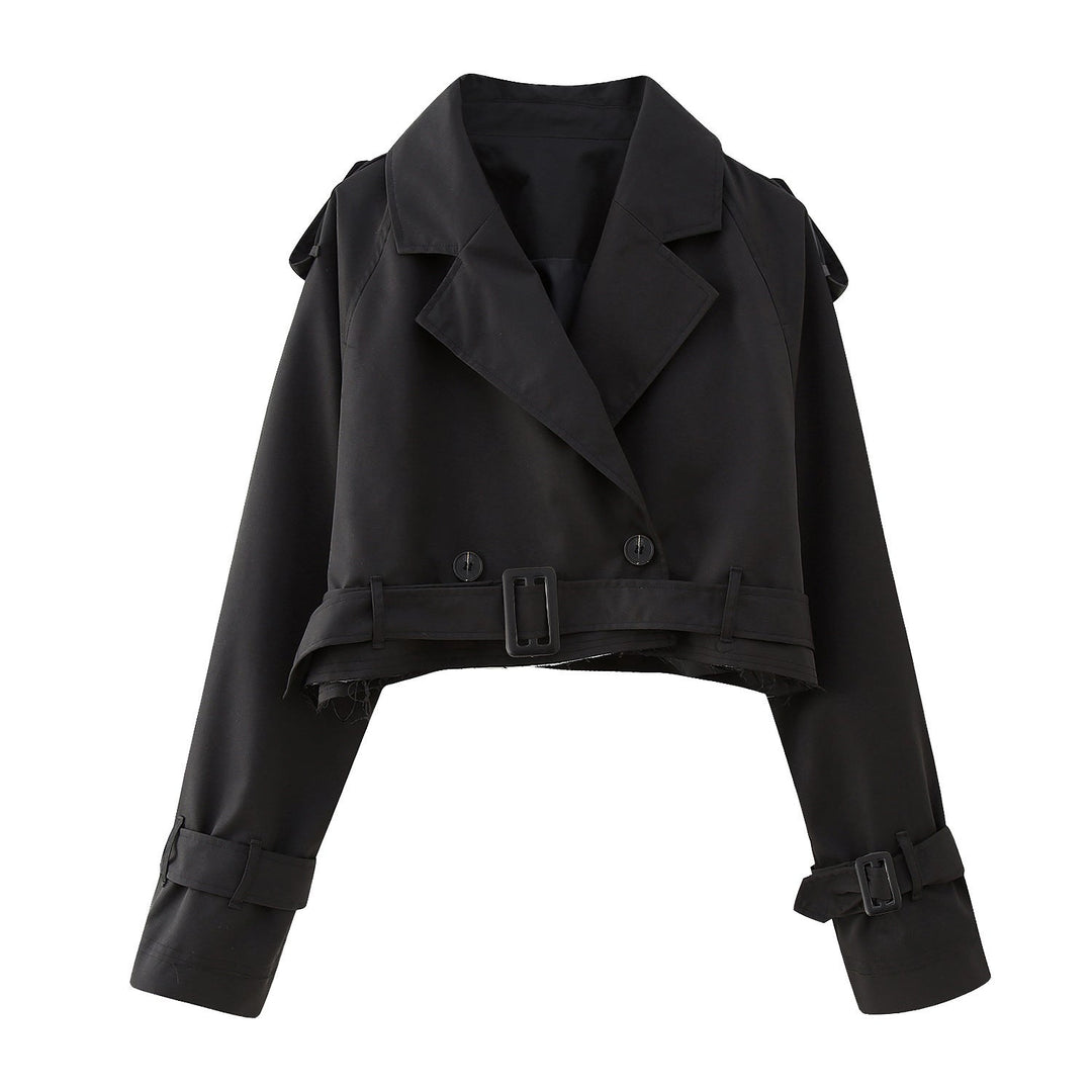 Charlotte | Women’s Stylish Short Double-Breasted Trench Coat
