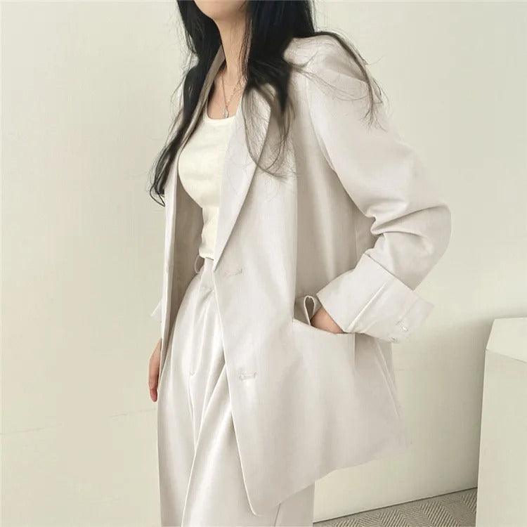 Hailey | Women’s Tailored Suit Set with Long Blazer