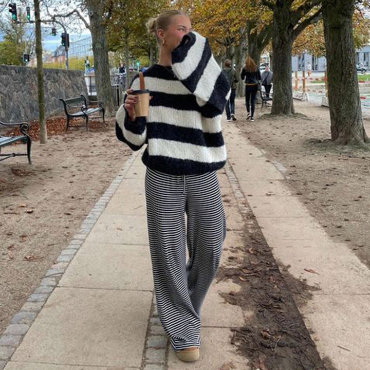 Hannah | Women’s Spring Striped Relaxed Pants