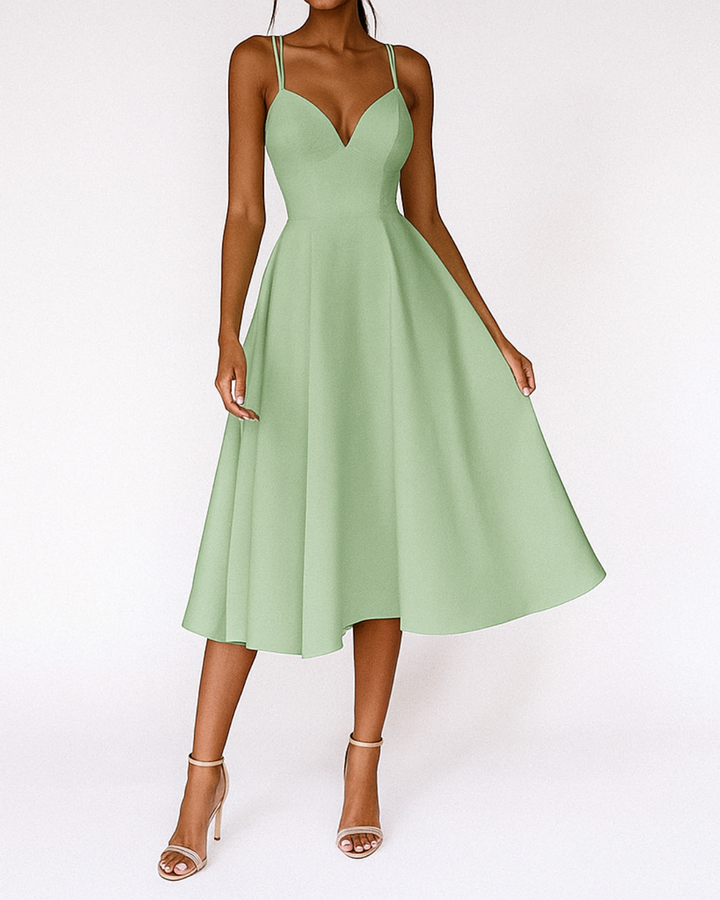 Bella | Women Wedding Guest Strappy Midi Dress