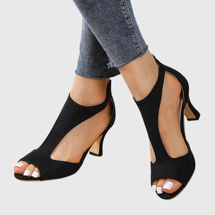 Elizabeth | Women Spring Cutout Open Toe Heels