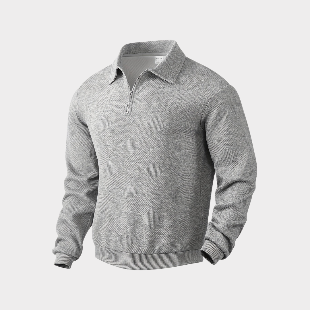 Vince | Men’s Casual Textured Design Half Zip Sweater
