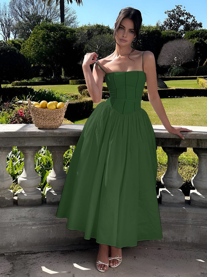 Caroline | Women Wedding Guest Corset Midi Dress