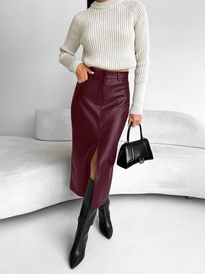 Kate | Women’s Spring Elegant Slit Midi Skirt