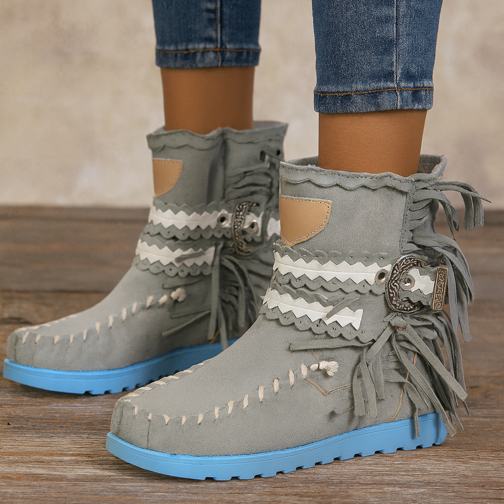 Savannah | Women’s Boho Western Fringe Ankle Boots