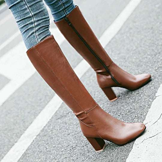 Claire | Women’s Knee-High Heeled Boots