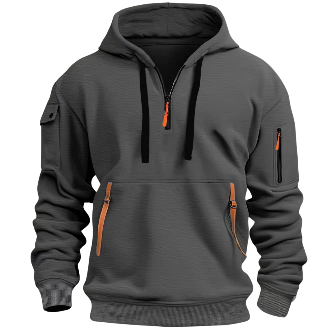 Jayden | Men’s Long Sleeve Utility Pocket Style Hoodie