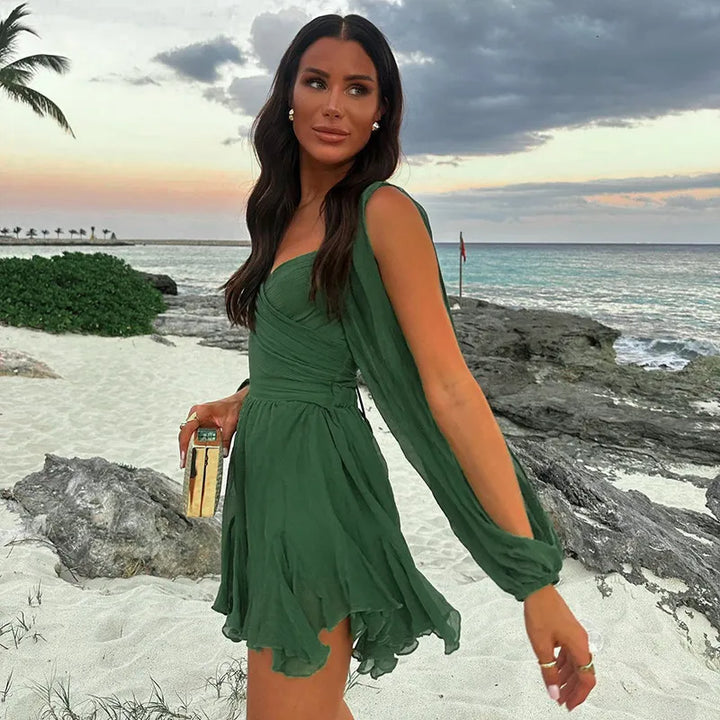 Charlotte | Summer Women Long Sleeve Mini Dress