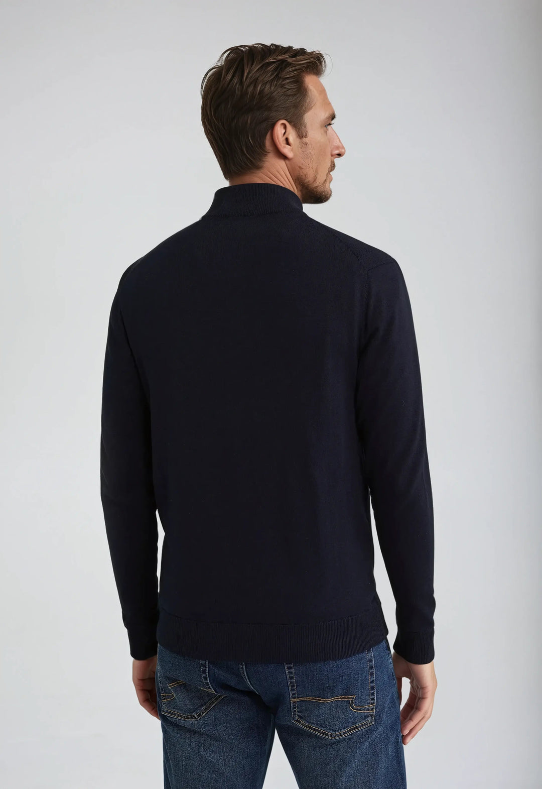 Jacob | Men’s Full Zip High Neck Sweater