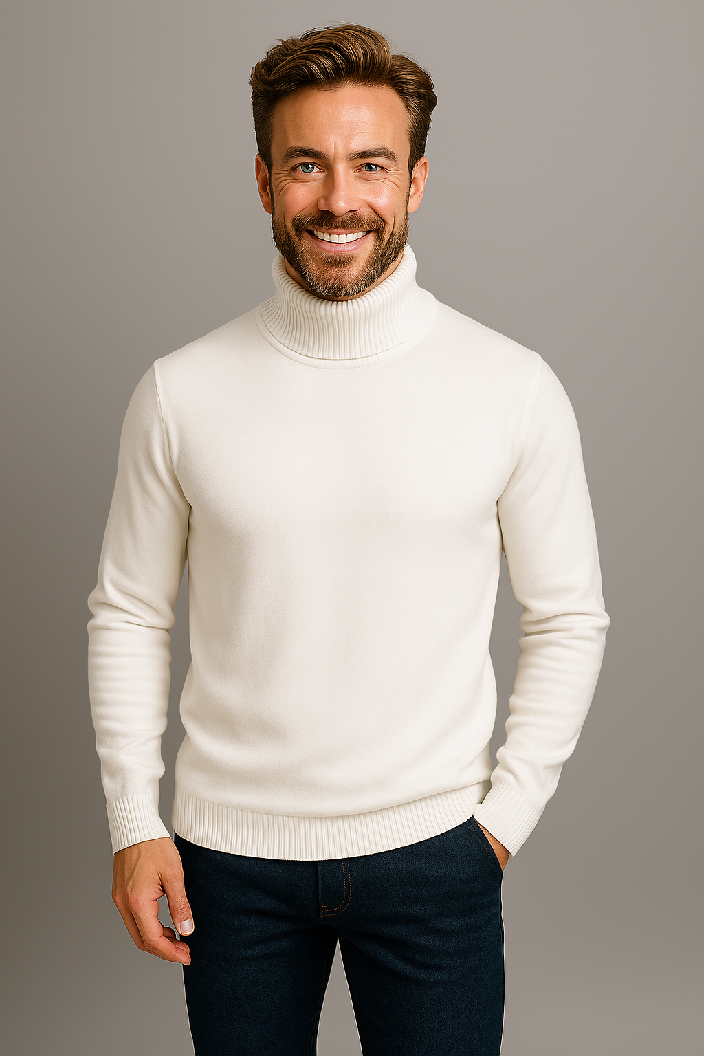Ryan | Men’s Spring Bold Colour Turtleneck Sweater