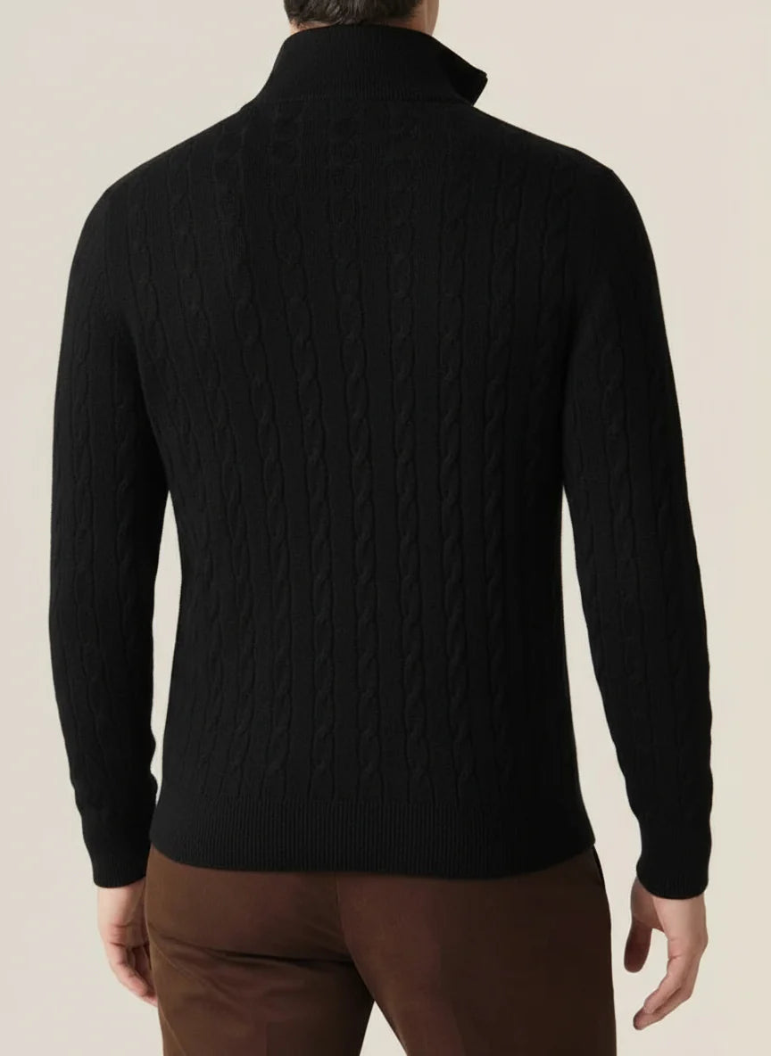 Vince | Men’s Spring Cable Knit Half Zip Sweater