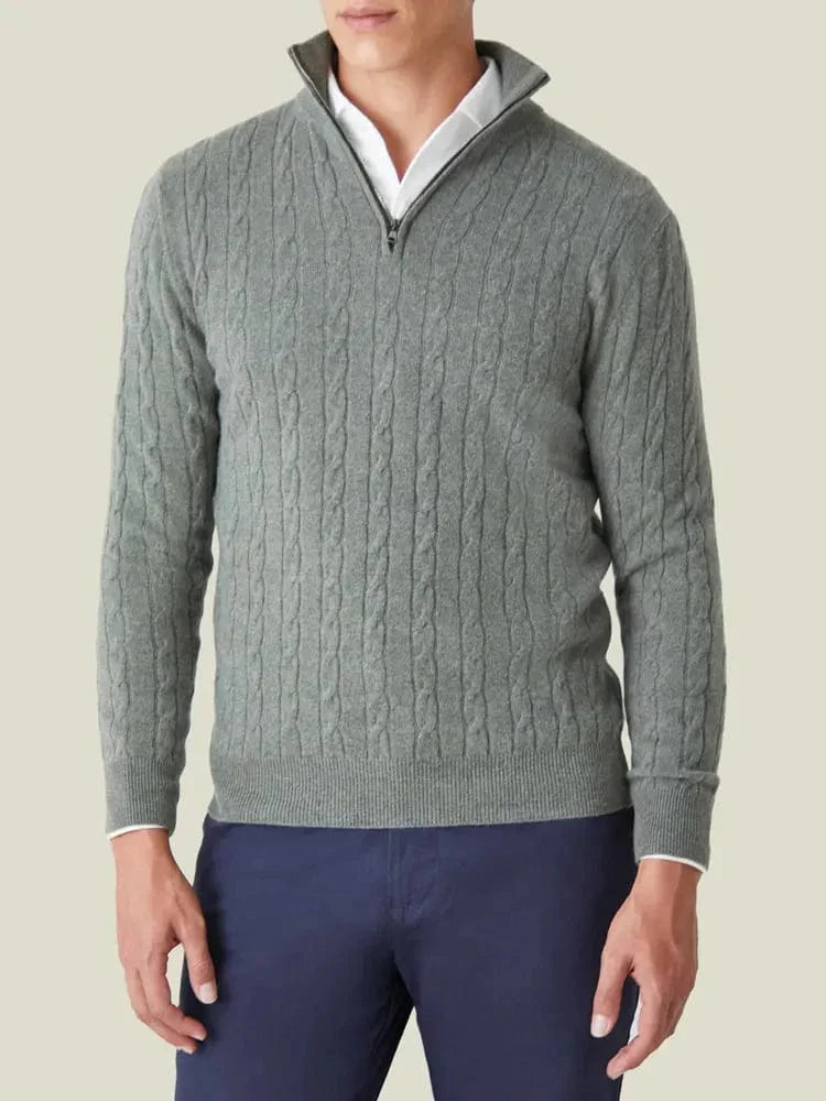 Vince | Men’s Spring Cable Knit Half Zip Sweater