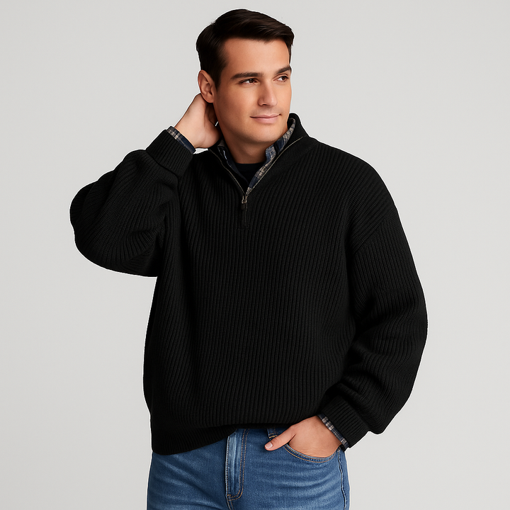 Steve | Men Spring Half Zip Pullover Sweater