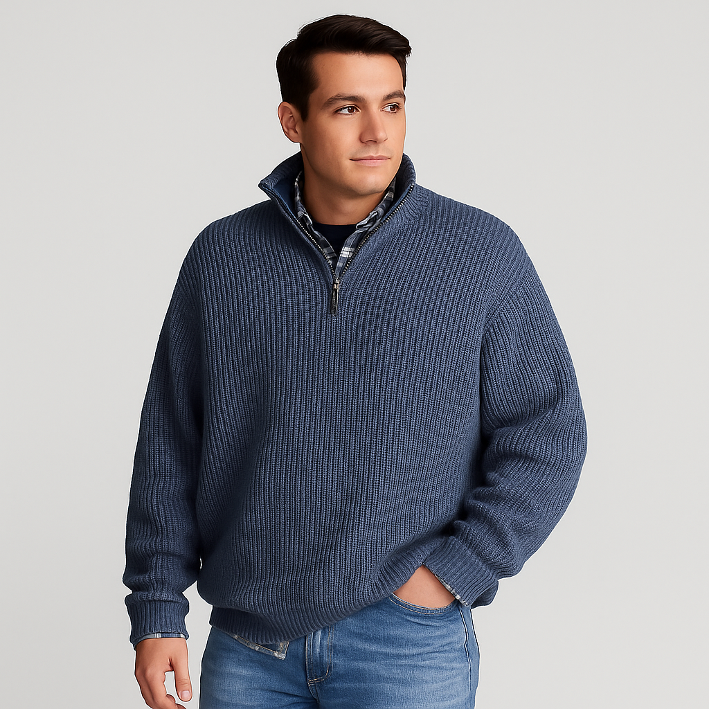 Steve | Men Spring Half Zip Pullover Sweater