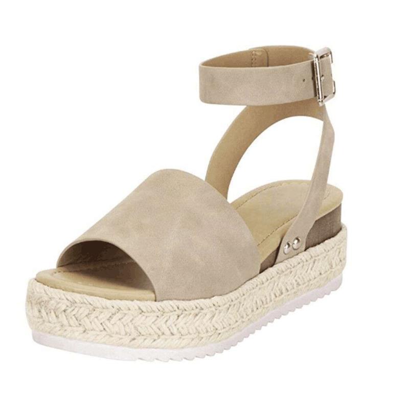 Lauren | Women’s Spring Buckle Ankle Strap Flatform Sandals