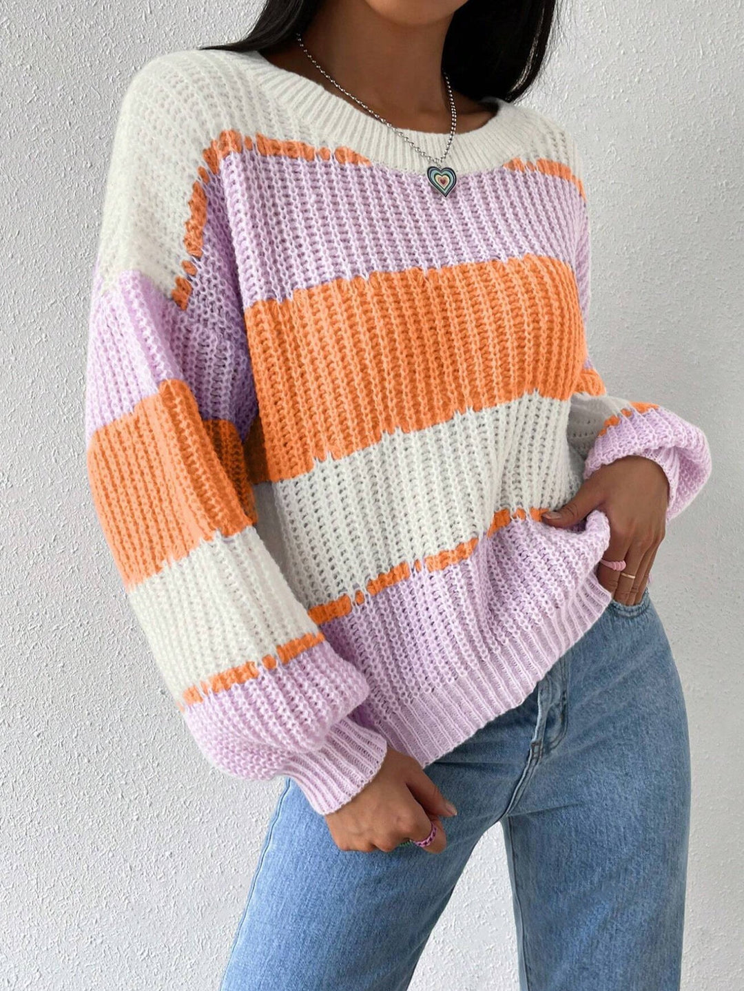 Taylor | Women’s Striped Knit Pullover Sweater