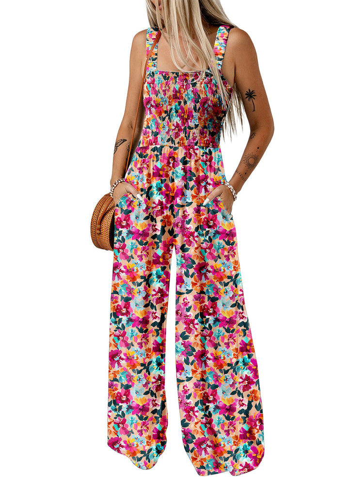 Florence | Women’s Elegant Spring Floral Wide-Leg Jumpsuit