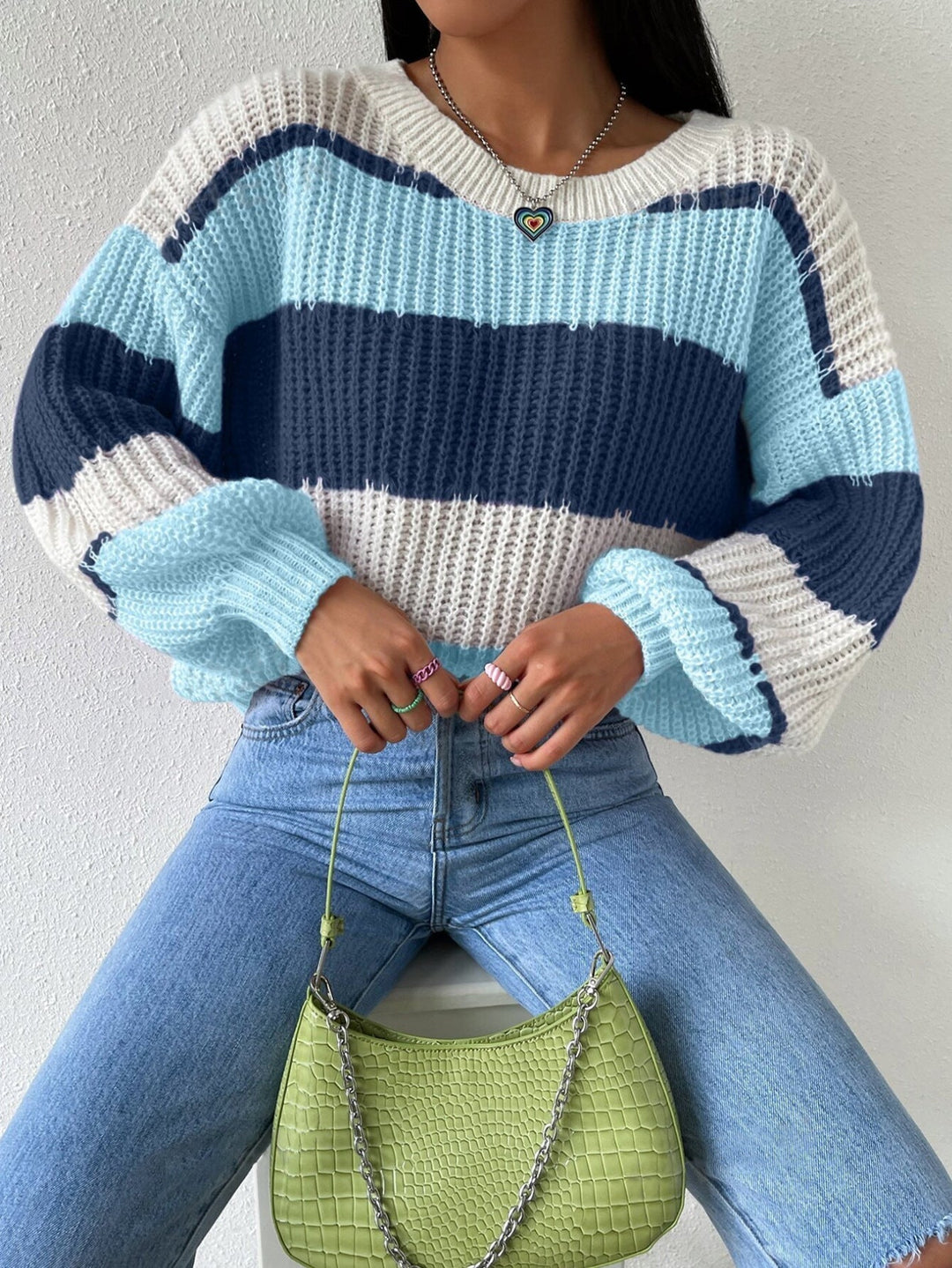 Taylor | Women’s Striped Knit Pullover Sweater