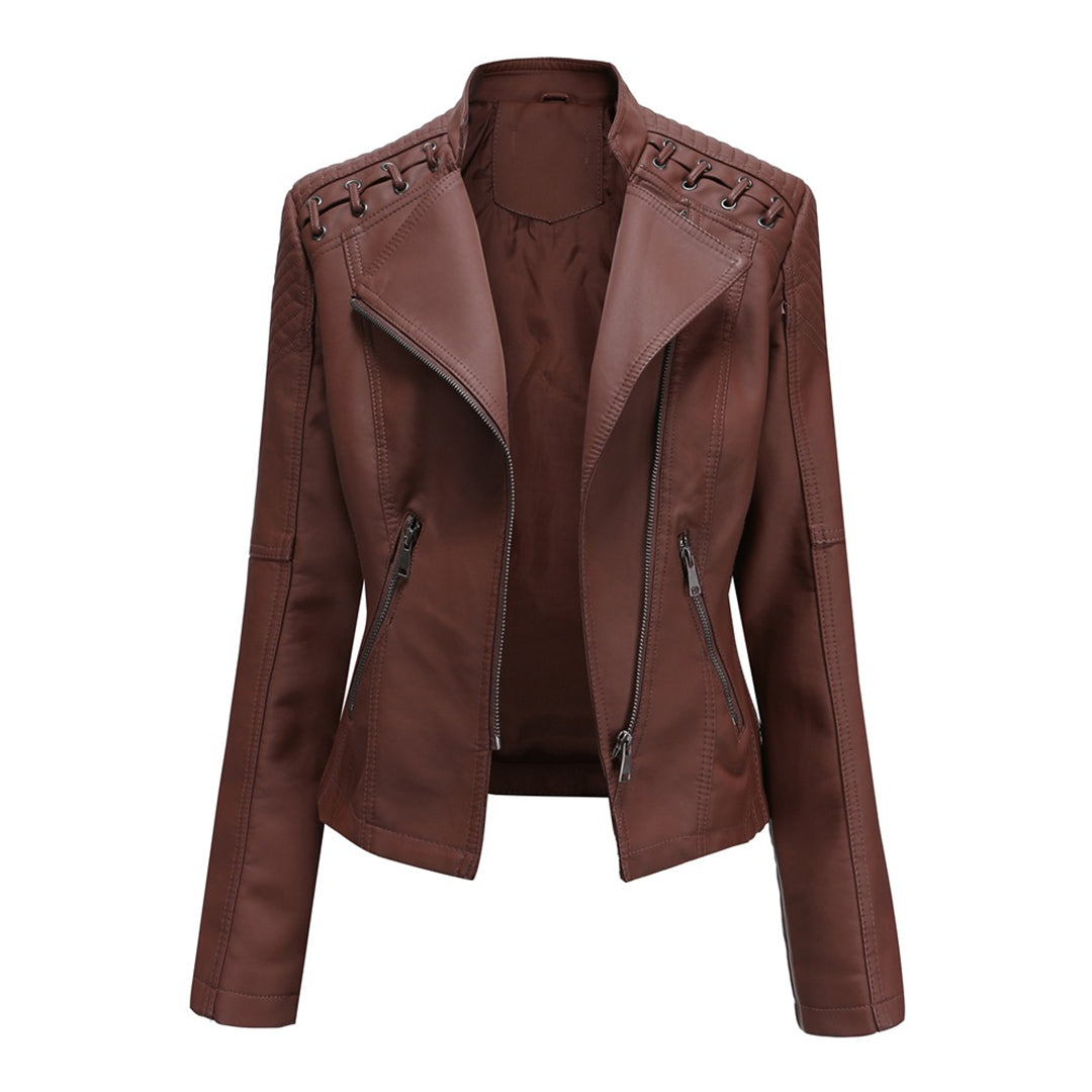 Jasmine | Women’s Trendy Zipper Front Jacket