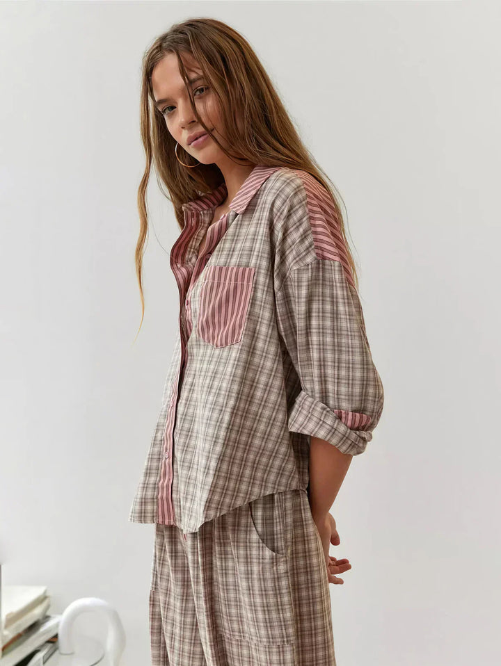Grace | Women Spring Plaid Two Piece Set