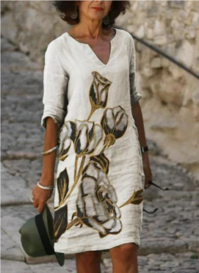 Hailey | Women’s Floral V-Neck Midi Dress