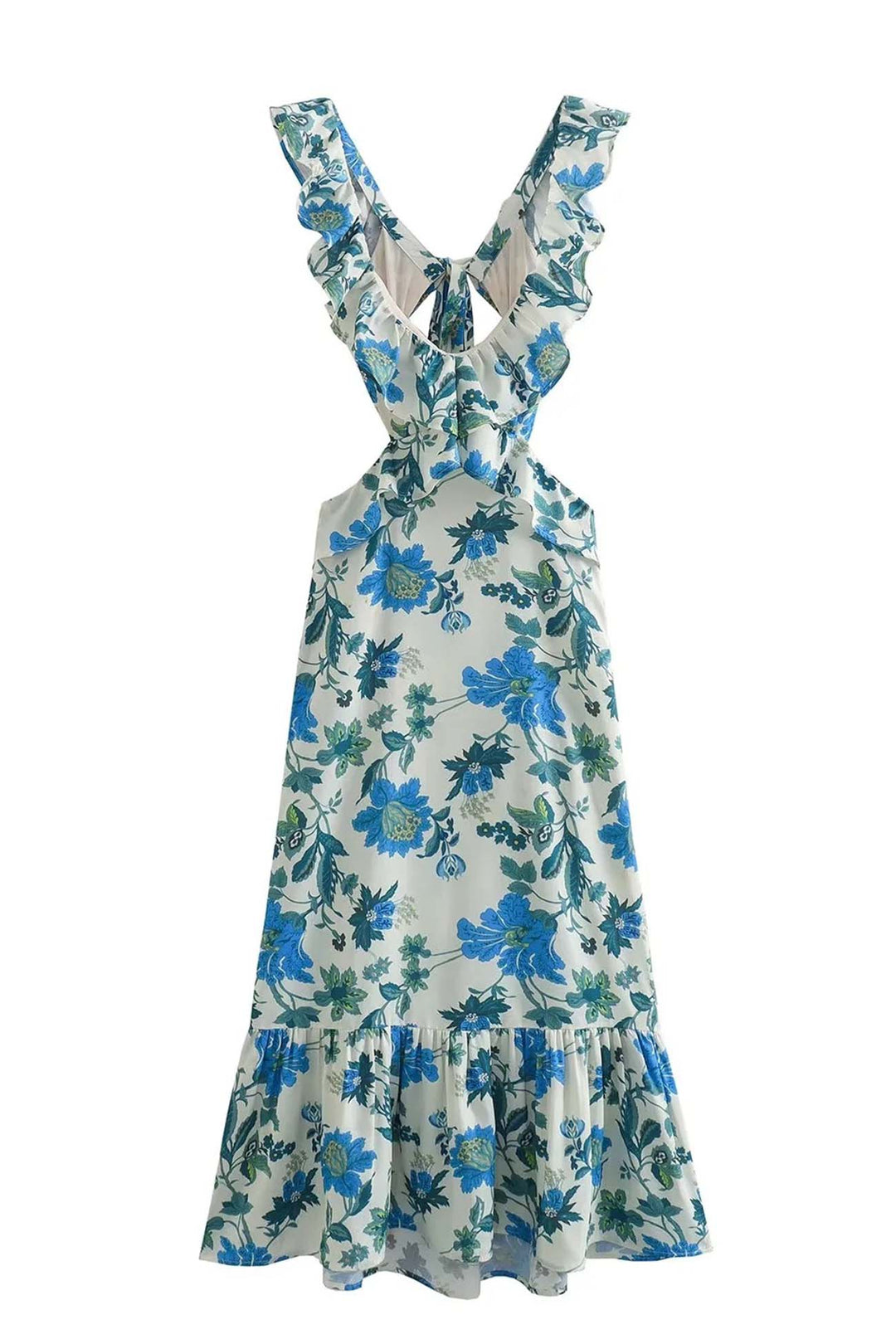 Bethany | Floral Elegant Ruffle Maxi Dress