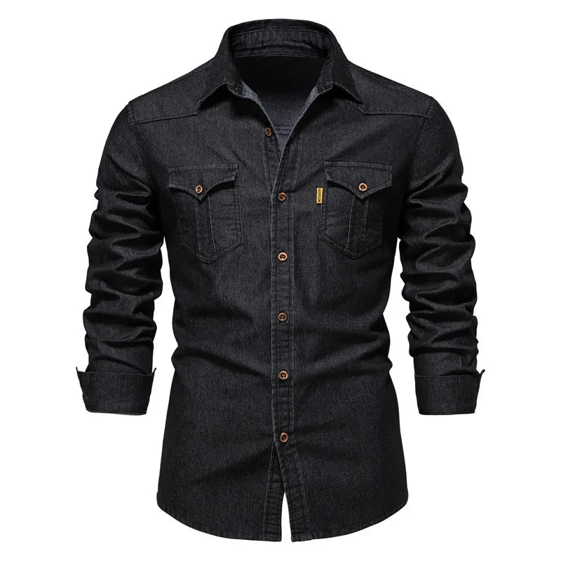 Henry | Men’s Denim Button-Up Shirt