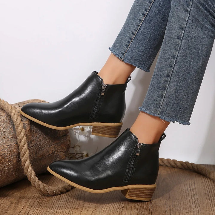 Ella | Women Spring Casual Side-Zip Ankle Boots