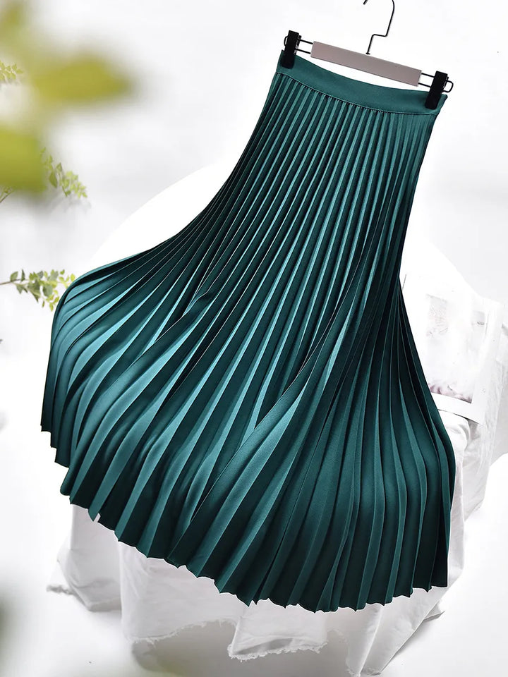 Clara | Women’s Spring Pleated Maxi Skirt