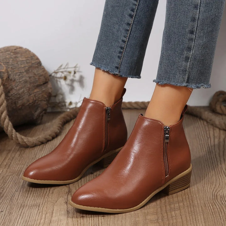 Ella | Women Spring Casual Side-Zip Ankle Boots