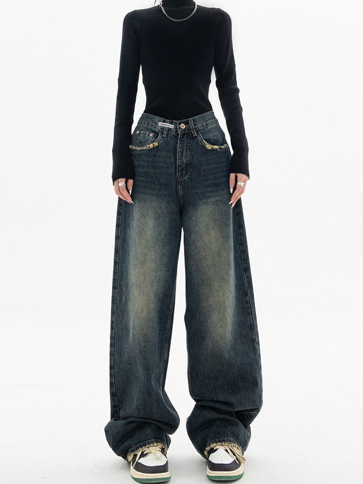 Patricia | Women’s Trendy High-Waisted Wide-Leg Jeans
