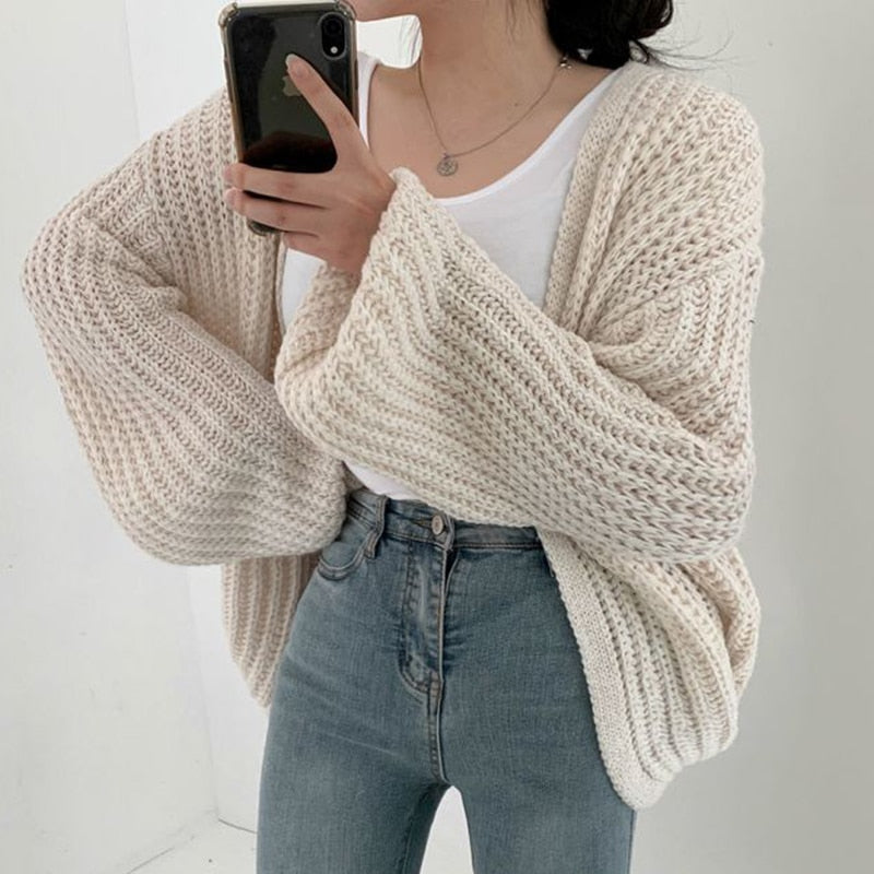 Daisy | Women’s Casual Knit Oversized Open Front Sweater