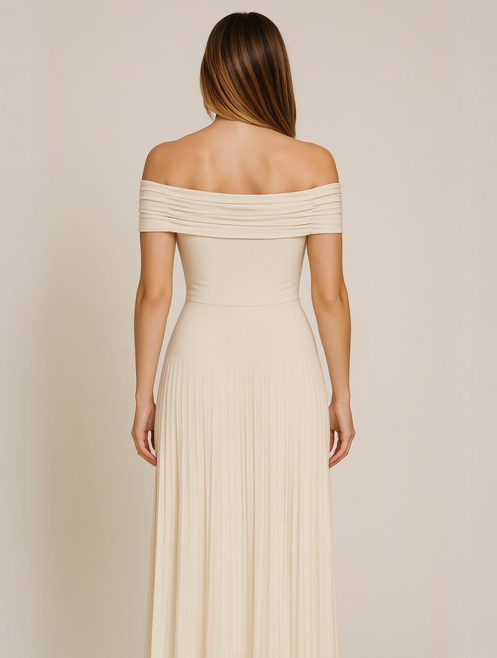 Isabel | Women Wedding Guest Pleated Maxi Dress