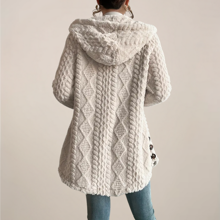 Evelyn | Women Spring Hooded Textured Cardigan