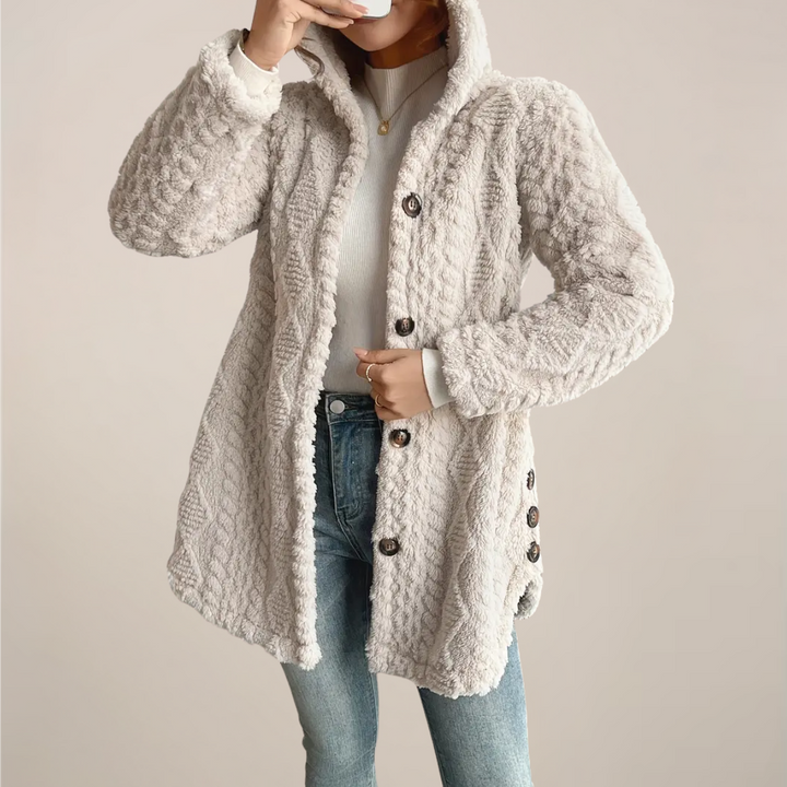 Evelyn | Women Spring Hooded Textured Cardigan
