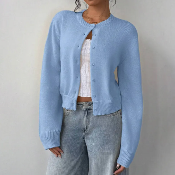 Fiona | Women’s Spring Cropped Button Cardigan
