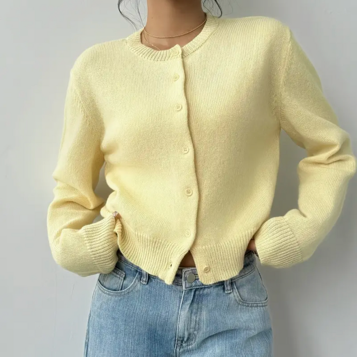 Fiona | Women’s Spring Cropped Button Cardigan