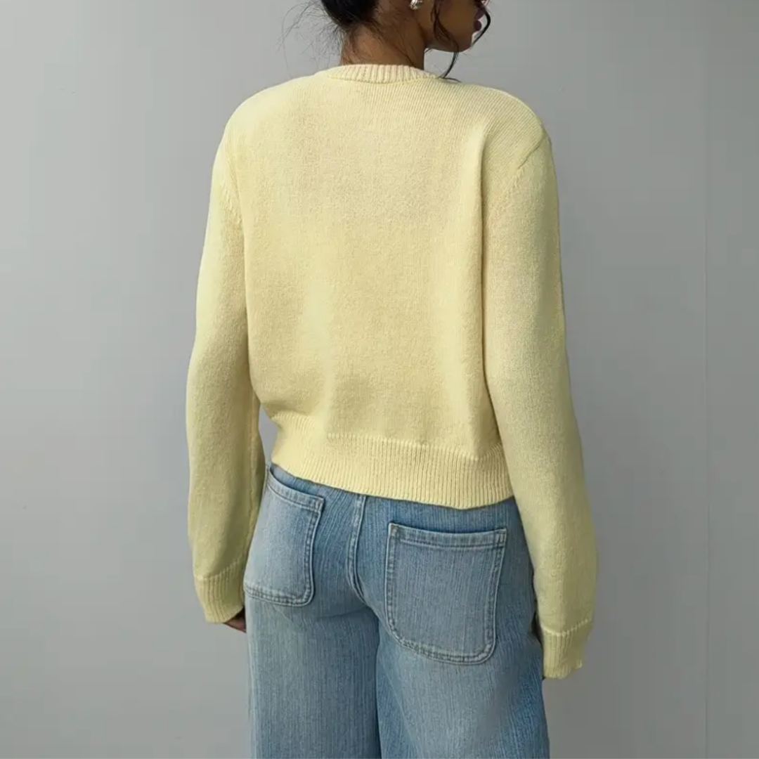 Fiona | Women’s Spring Cropped Button Cardigan