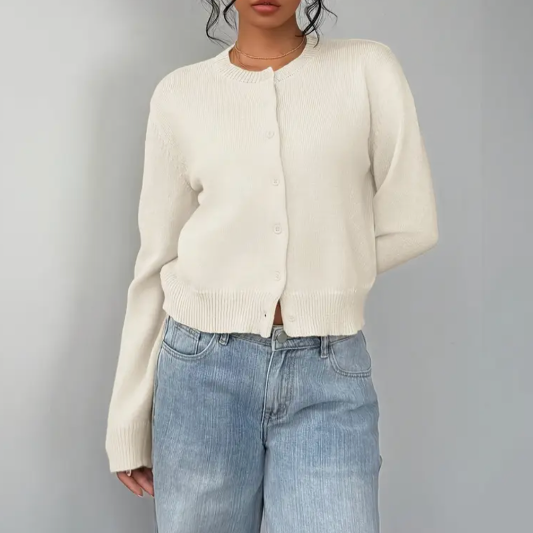Fiona | Women’s Spring Cropped Button Cardigan