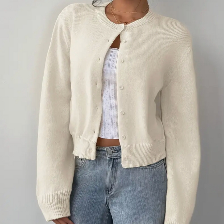 Fiona | Women’s Spring Cropped Button Cardigan
